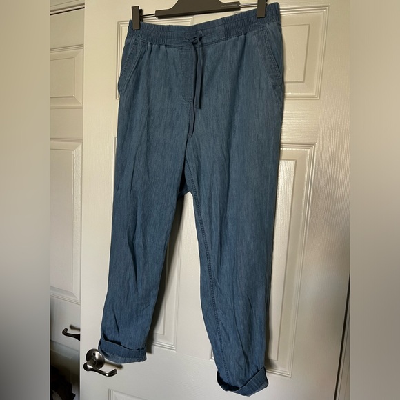 Talbots Drawstring Chambray Pants - Picture 1 of 4